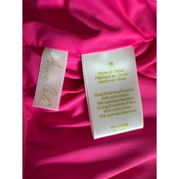 Anne Cole Floral Print Half Zip Rash Guard Swim Shirt Long Sleeve Swimsuit Sz 16 - Picture 8 of 10